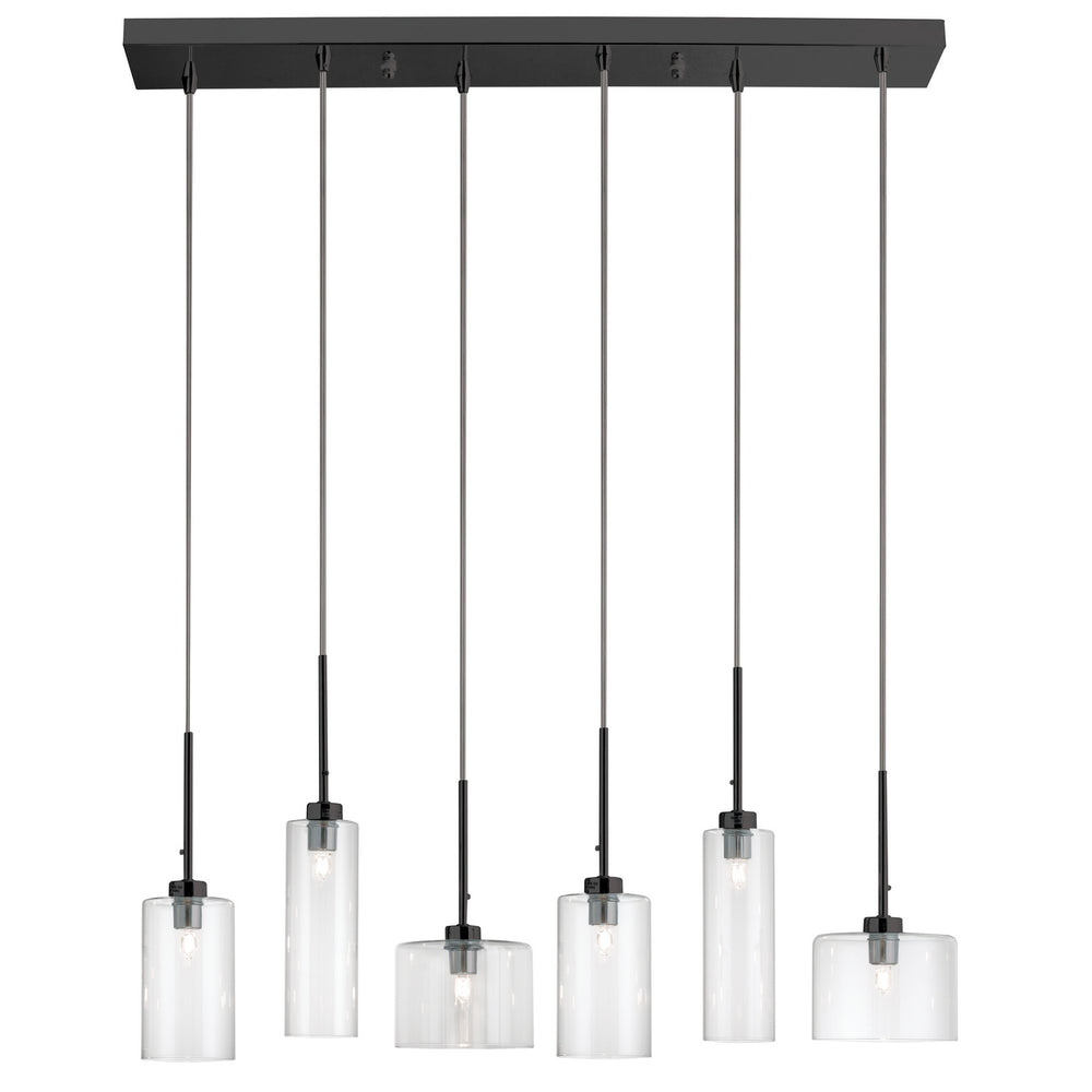 Dainolite Canada - Six Light Pendant - Industrial Chic - Black- Union Lighting Luminaires Decor