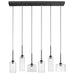 Dainolite Canada - Six Light Pendant - Industrial Chic - Black- Union Lighting Luminaires Decor