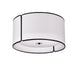 Dainolite Canada - Three Light Flush Mount - Notched Drum - White- Union Lighting Luminaires Decor