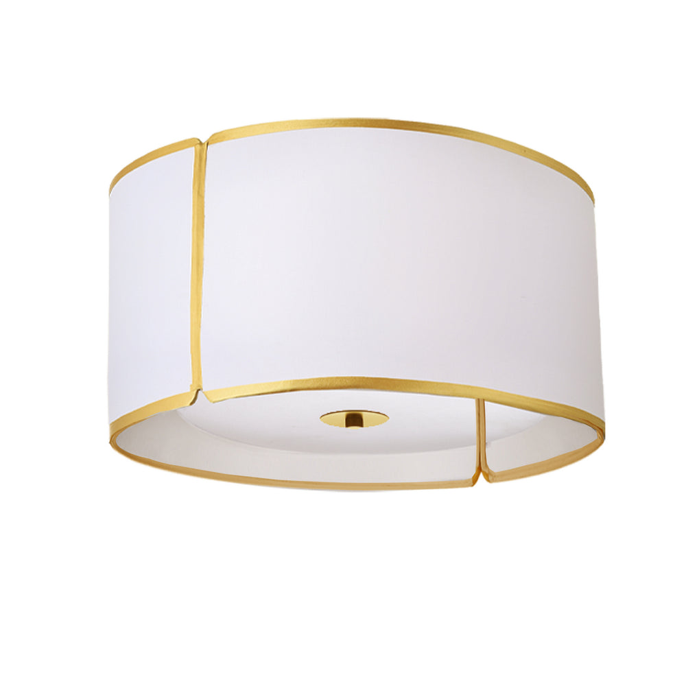 Dainolite Canada - Three Light Flush Mount - Notched Drum - White- Union Lighting Luminaires Decor