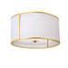 Dainolite Canada - Three Light Flush Mount - Notched Drum - White- Union Lighting Luminaires Decor