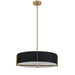 Dainolite Canada - Four Light Pendant - Preston - Black- Union Lighting Luminaires Decor