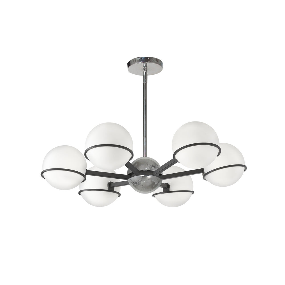 Dainolite Canada - Six Light Chandelier - Sofia - Polished Chrome- Union Lighting Luminaires Decor