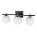 Dainolite Canada - Three Light Vanity Fixture - Vivaldi - Matte Black- Union Lighting Luminaires Decor