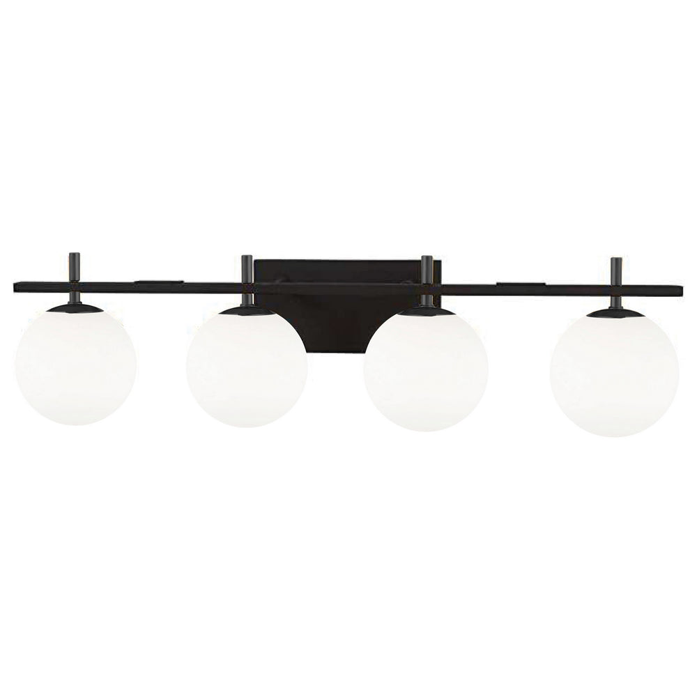 Dainolite Canada - Four Light Vanity Fixture - Vivaldi - Black- Union Lighting Luminaires Decor