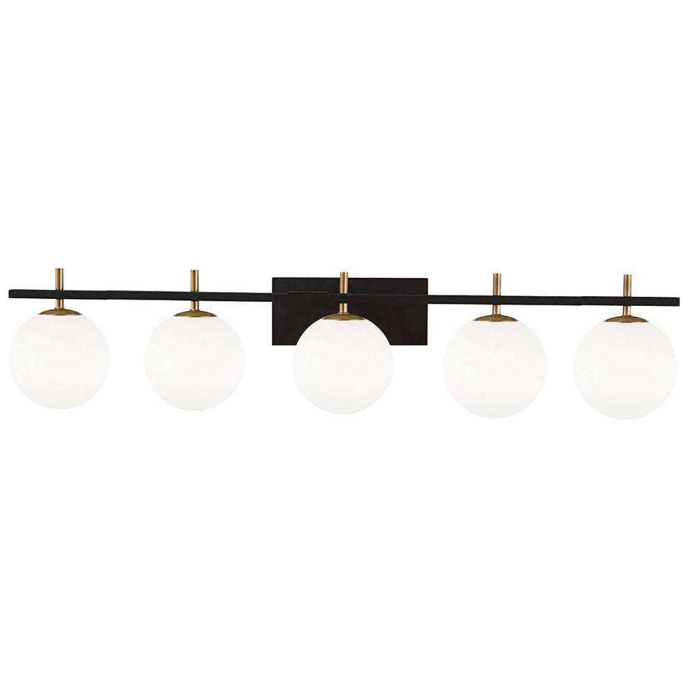 Dainolite Canada - Five Light Vanity - Vivaldi - Matte Black- Union Lighting Luminaires Decor