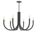 Dainolite Canada - Six Light Chandelier - Wand - Black- Union Lighting Luminaires Decor