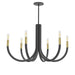 Dainolite Canada - Six Light Chandelier - Wand - Black- Union Lighting Luminaires Decor