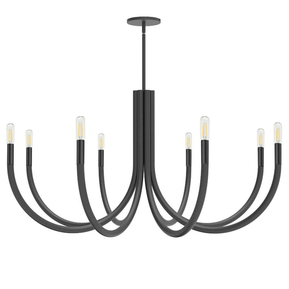 Dainolite Canada - Eight Light Chandelier - Wand - Black- Union Lighting Luminaires Decor