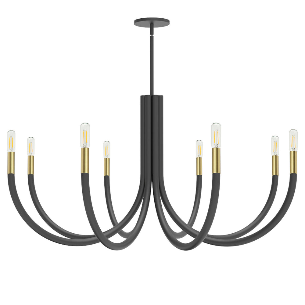 Dainolite Canada - Eight Light Chandelier - Wand - Black- Union Lighting Luminaires Decor