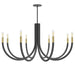 Dainolite Canada - Eight Light Chandelier - Wand - Black- Union Lighting Luminaires Decor