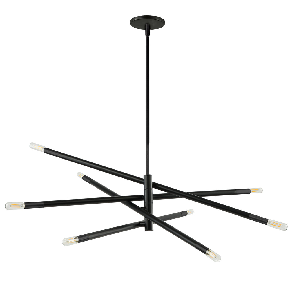 Dainolite Canada - Eight Light Pendant - Wand - Black- Union Lighting Luminaires Decor