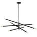 Dainolite Canada - Eight Light Pendant - Wand - Black- Union Lighting Luminaires Decor