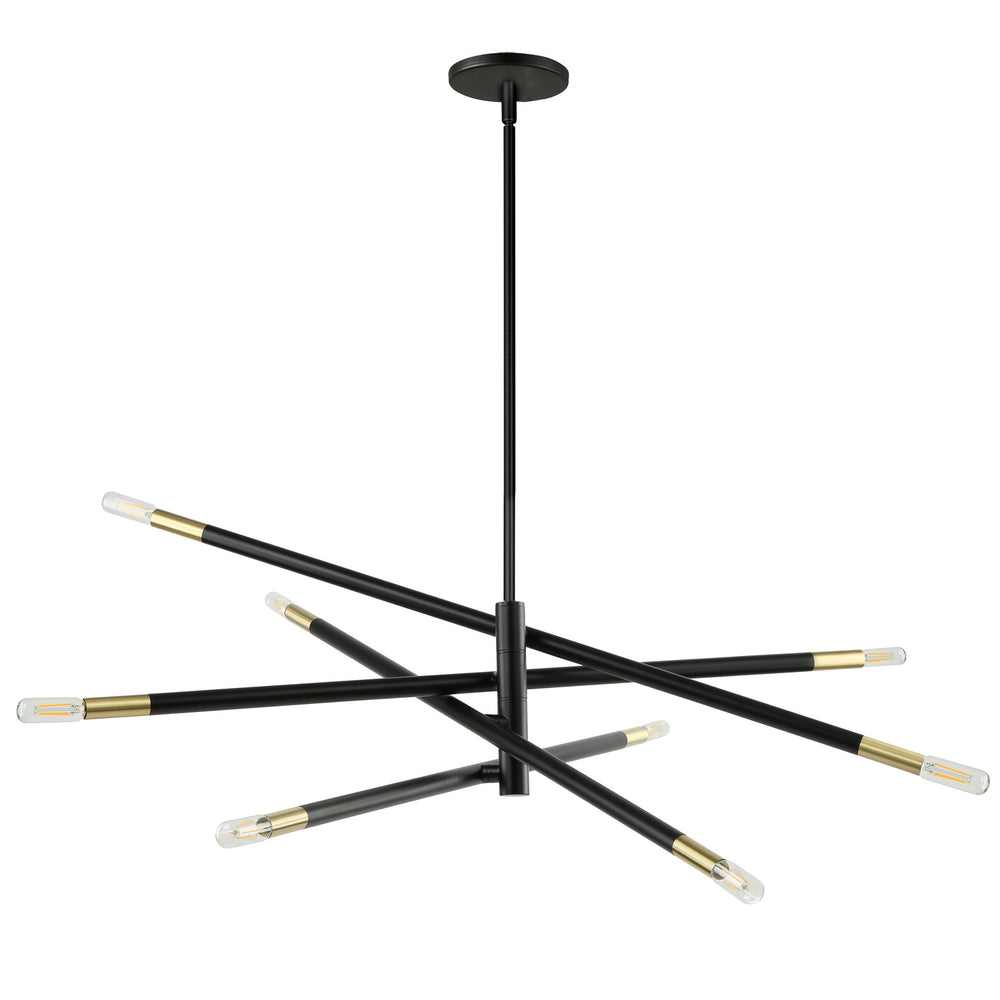 Dainolite Canada - Eight Light Pendant - Wand - Black- Union Lighting Luminaires Decor