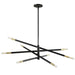 Dainolite Canada - Eight Light Pendant - Wand - Black- Union Lighting Luminaires Decor