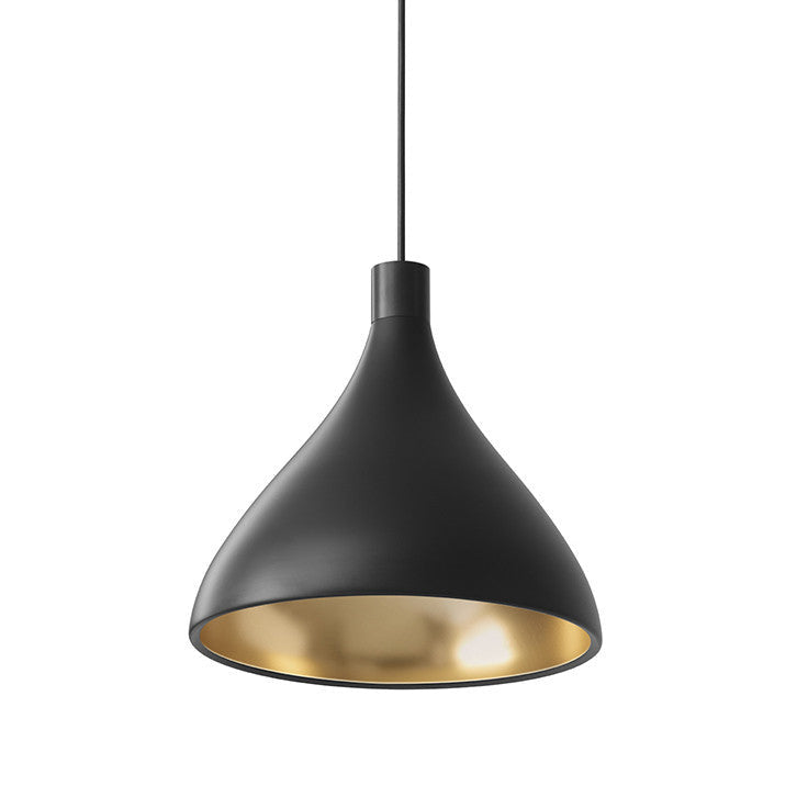Pablo Designs - LED Pendant - Swell - Black/ Brass- Union Lighting Luminaires Decor