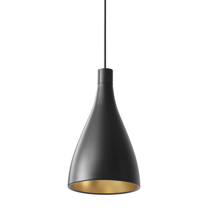 Pablo Designs - LED Pendant - Swell - Black/ Brass- Union Lighting Luminaires Decor