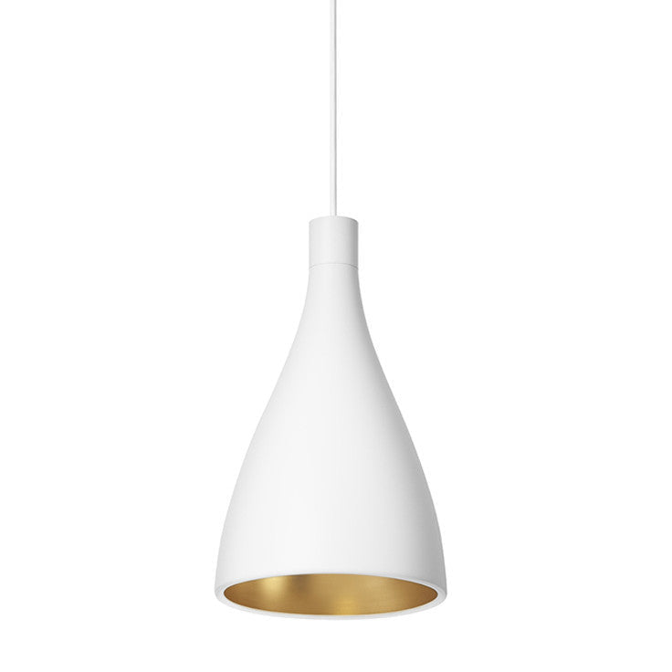 Pablo Designs - LED Pendant - Swell - White/ Brass- Union Lighting Luminaires Decor