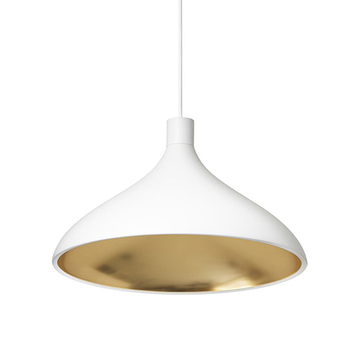 Pablo Designs - LED Pendant - Swell - White/ Brass- Union Lighting Luminaires Decor