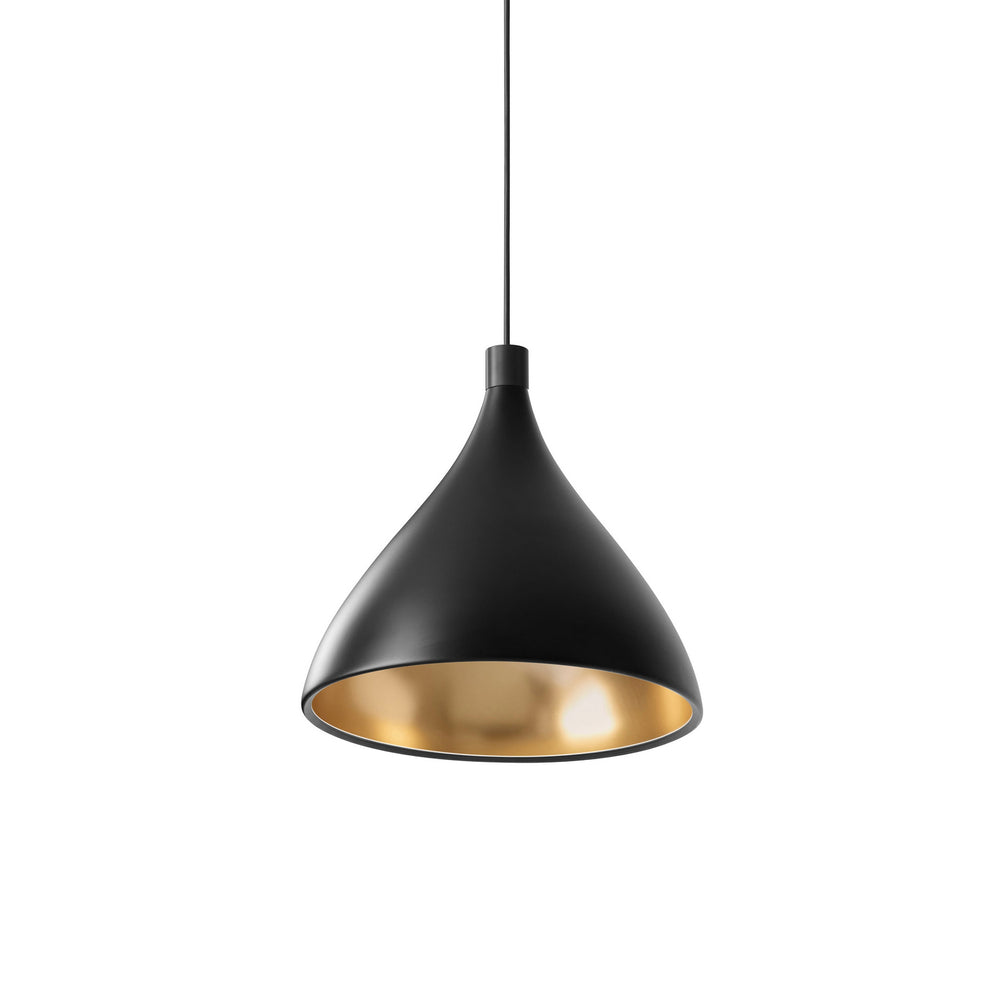 Pablo Designs - LED Pendant - Swell - Black/ Brass- Union Lighting Luminaires Decor