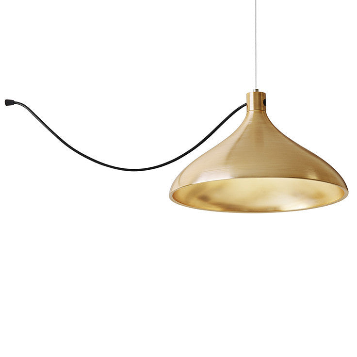 Pablo Designs - LED Pendant - Swell - Brass/ Brass- Union Lighting Luminaires Decor