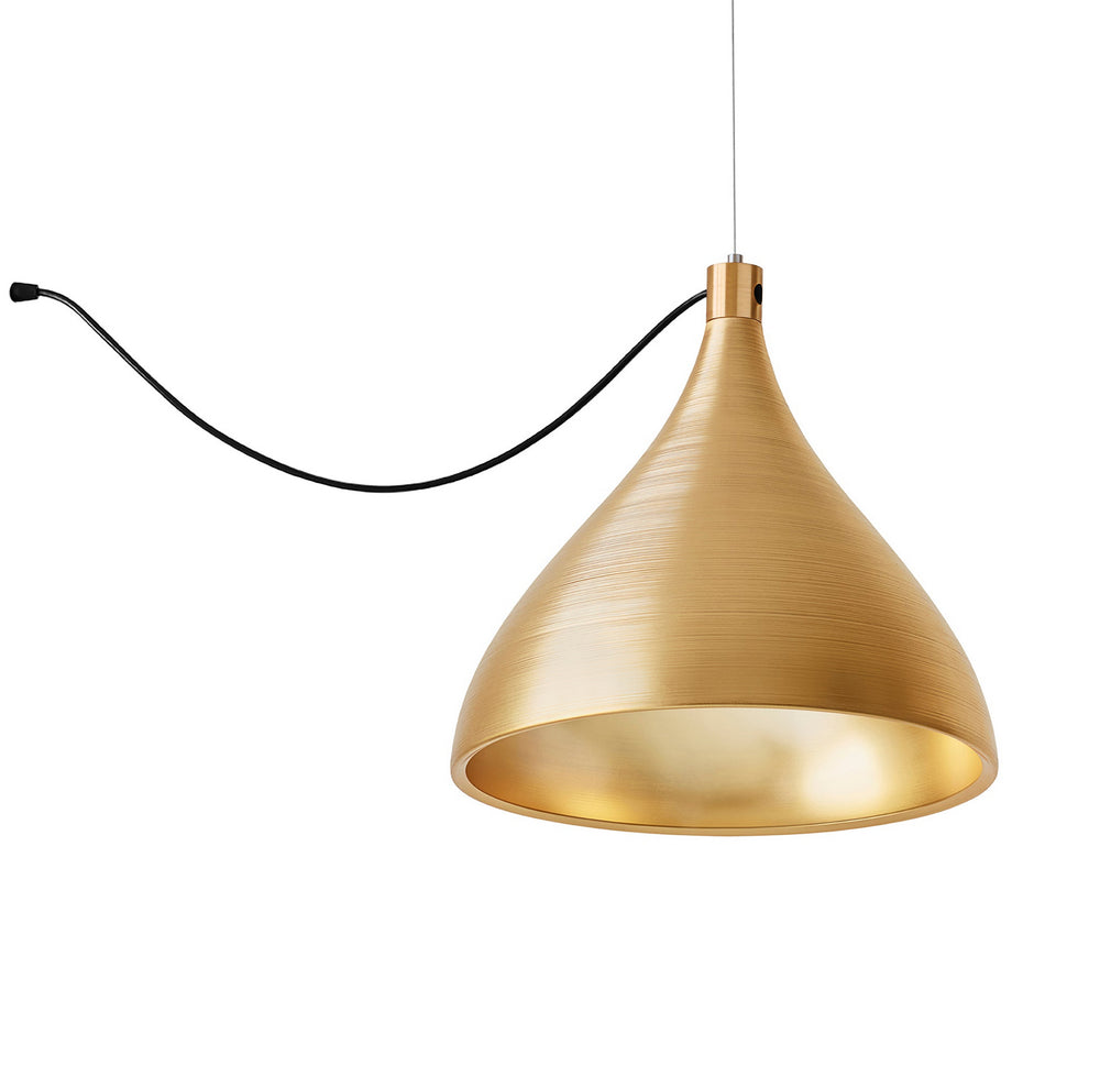 Pablo Designs - LED Chandelier - Swell - Brass/ Brass- Union Lighting Luminaires Decor