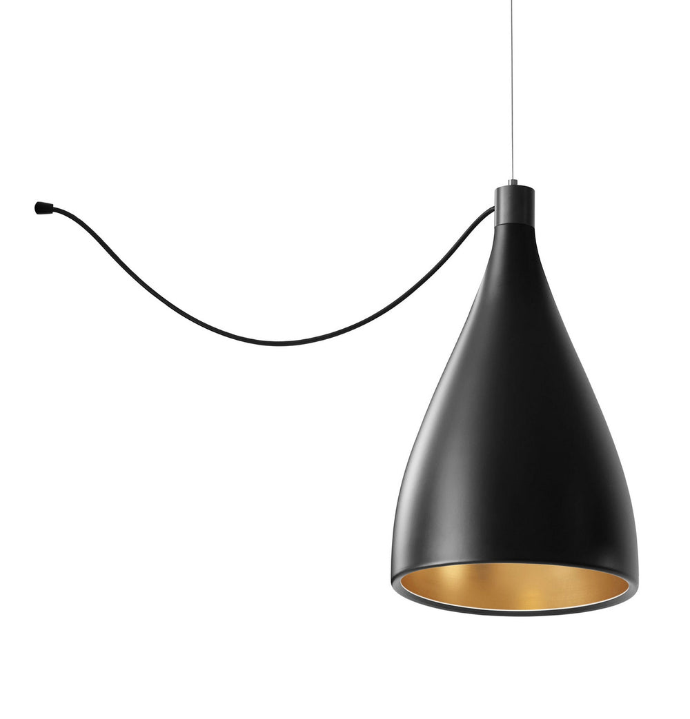 Pablo Designs - LED Chandelier - Swell - Black/ Brass- Union Lighting Luminaires Decor