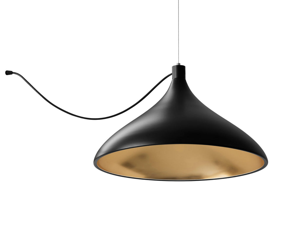Pablo Designs - LED Chandelier - Swell - Black/ Brass- Union Lighting Luminaires Decor