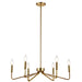 Dainolite Canada - Six Light Chandelier - Clayton - Aged Brass- Union Lighting Luminaires Decor