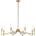 Dainolite Canada - Eight Light Chandelier - Clayton - Aged Brass- Union Lighting Luminaires Decor