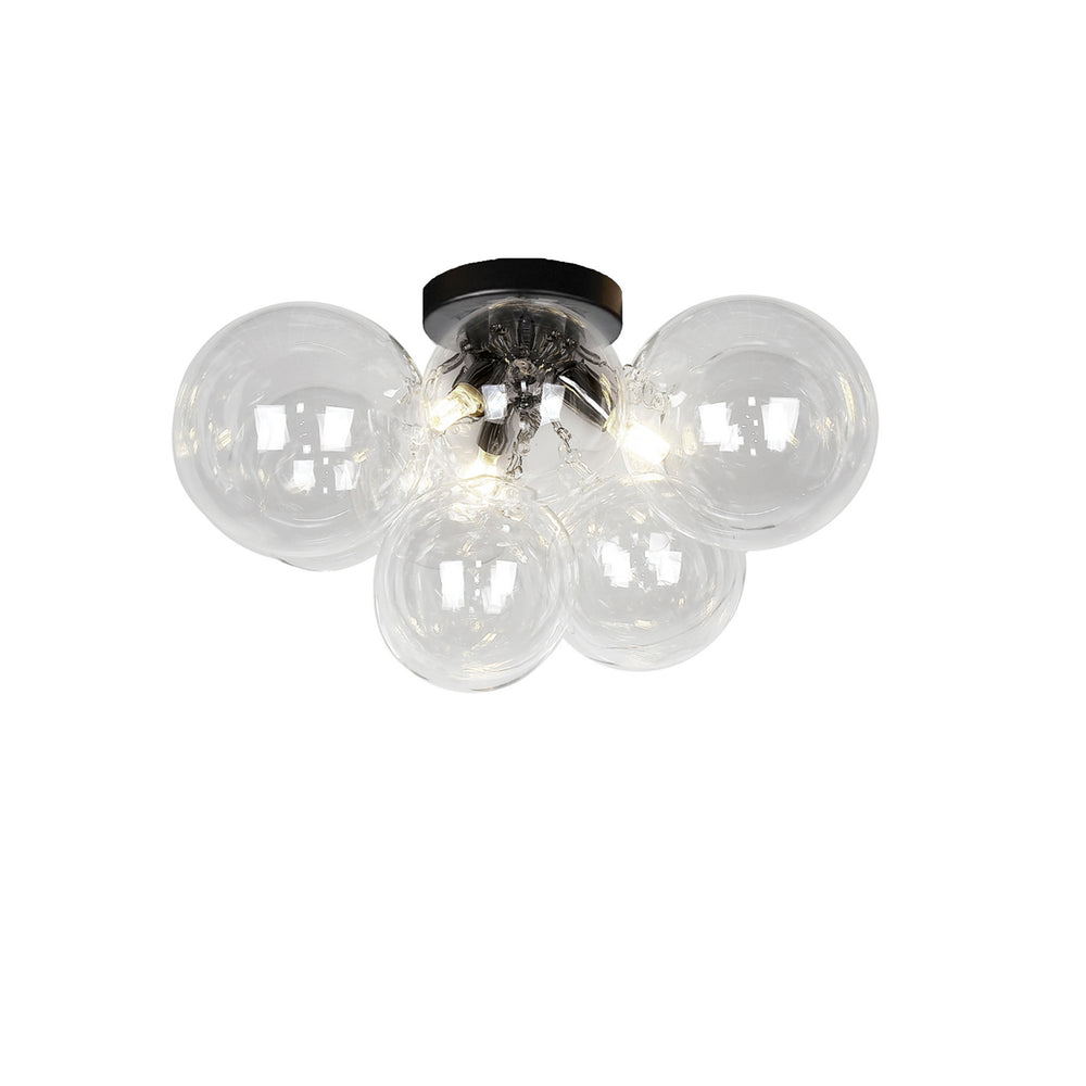 Dainolite Canada - Three Light Flush Mount - Comet - Black- Union Lighting Luminaires Decor