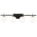 Dainolite Canada - Four Light Vanity Fixture - Vivaldi - Matte Black- Union Lighting Luminaires Decor