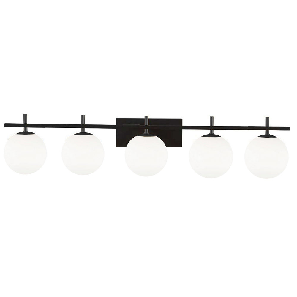 Dainolite Canada - Five Light Vanity - Vivaldi - Black- Union Lighting Luminaires Decor