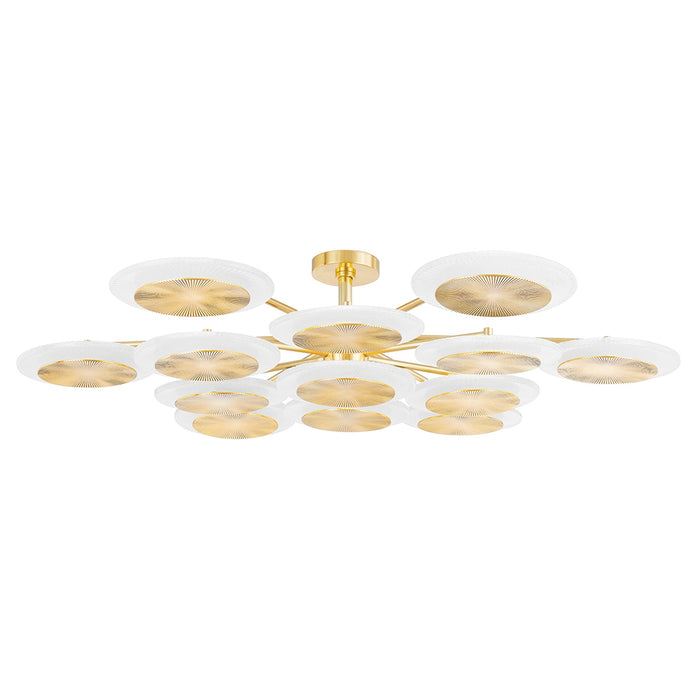 Corbett Lighting Canada - LED Semi Flush Mount - Topaz - Vintage Polished Brass- Union Lighting Luminaires Decor