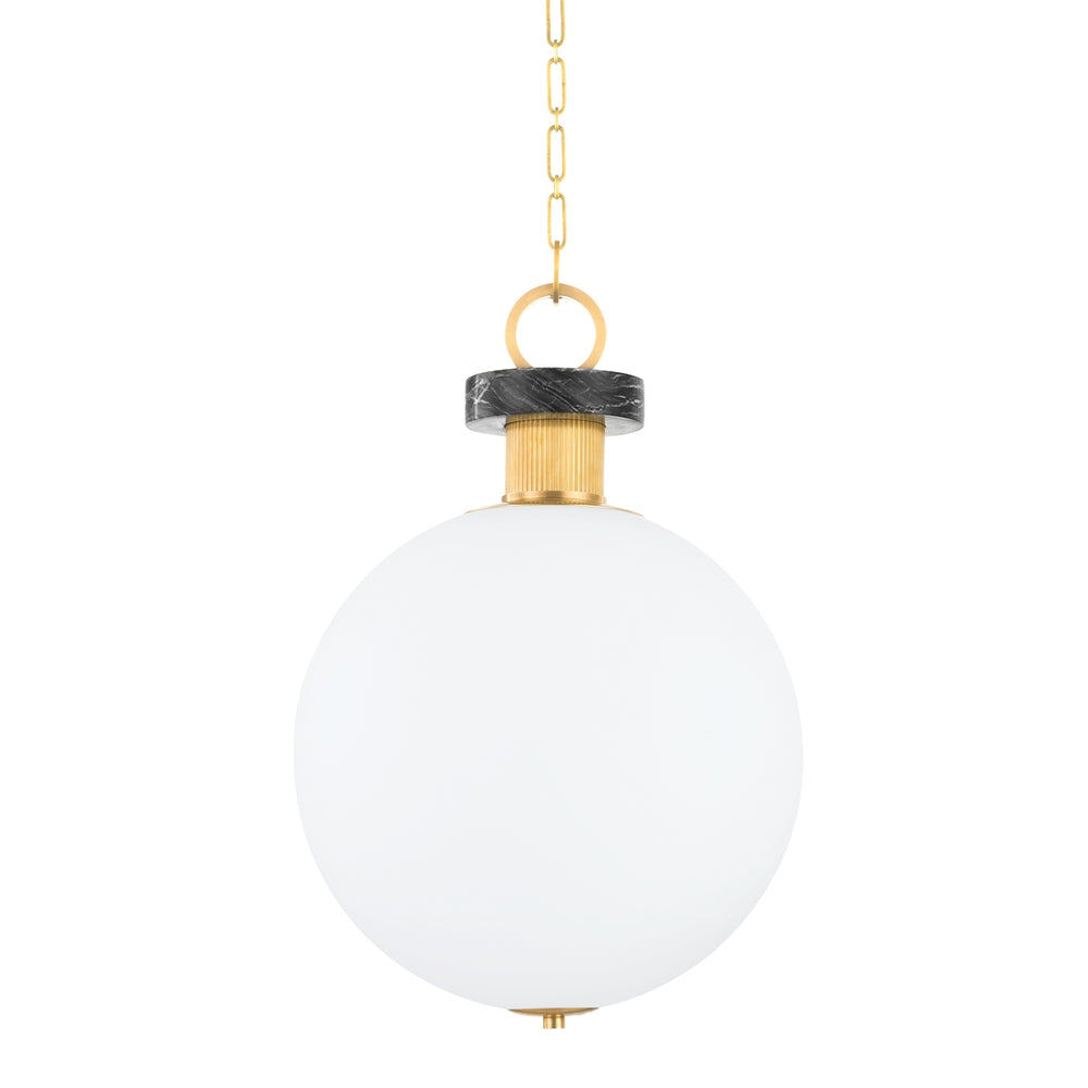 Corbett Lighting Canada - One Light Pendant - Haru - Vintage Brass- Union Lighting Luminaires Decor