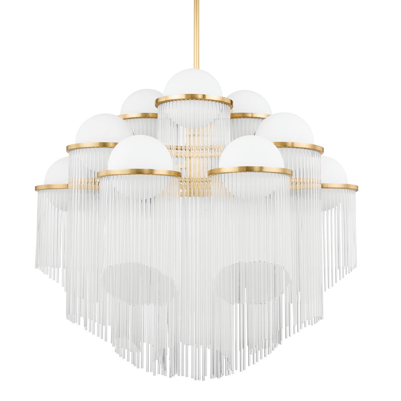 Corbett Lighting Canada - 12 Light Chandelier - Celestial - Aged Brass- Union Lighting Luminaires Decor