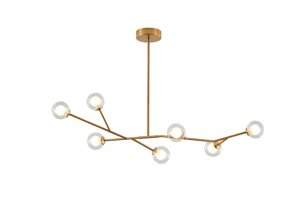 Bethel International Canada - Seven Light Chandelier - Brass- Union Lighting Luminaires Decor