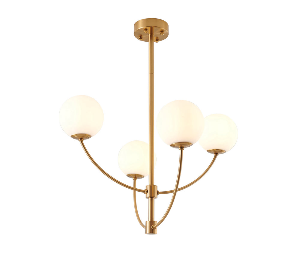 Bethel International Canada - Four Light Chandelier - Brass- Union Lighting Luminaires Decor