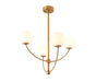 Bethel International Canada - Four Light Chandelier - Brass- Union Lighting Luminaires Decor