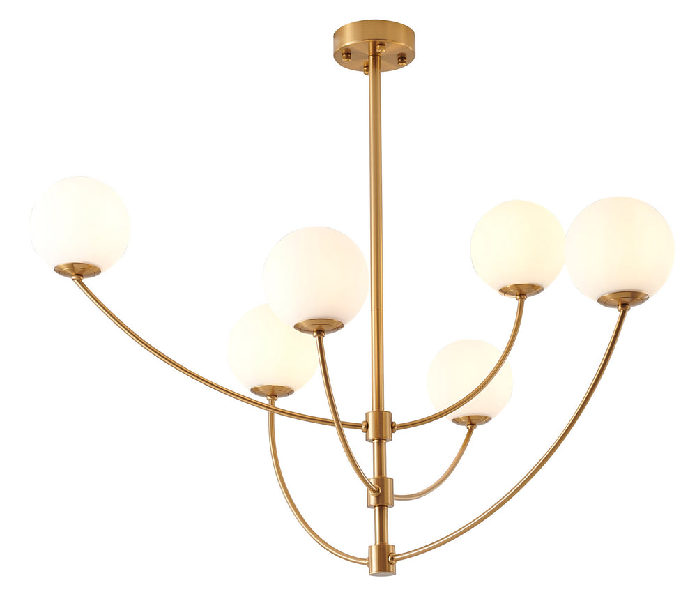 Bethel International Canada - Six Light Chandelier - Brass- Union Lighting Luminaires Decor