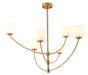 Bethel International Canada - Six Light Chandelier - Brass- Union Lighting Luminaires Decor