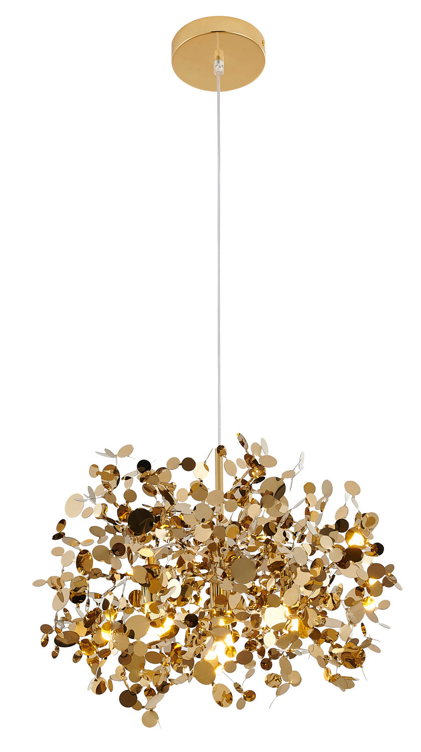 Bethel International Canada - Three Light Pendant - Gold- Union Lighting Luminaires Decor