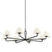 Troy Lighting Canada - Eight Light Chandelier - Ozias - Black Iron- Union Lighting Luminaires Decor