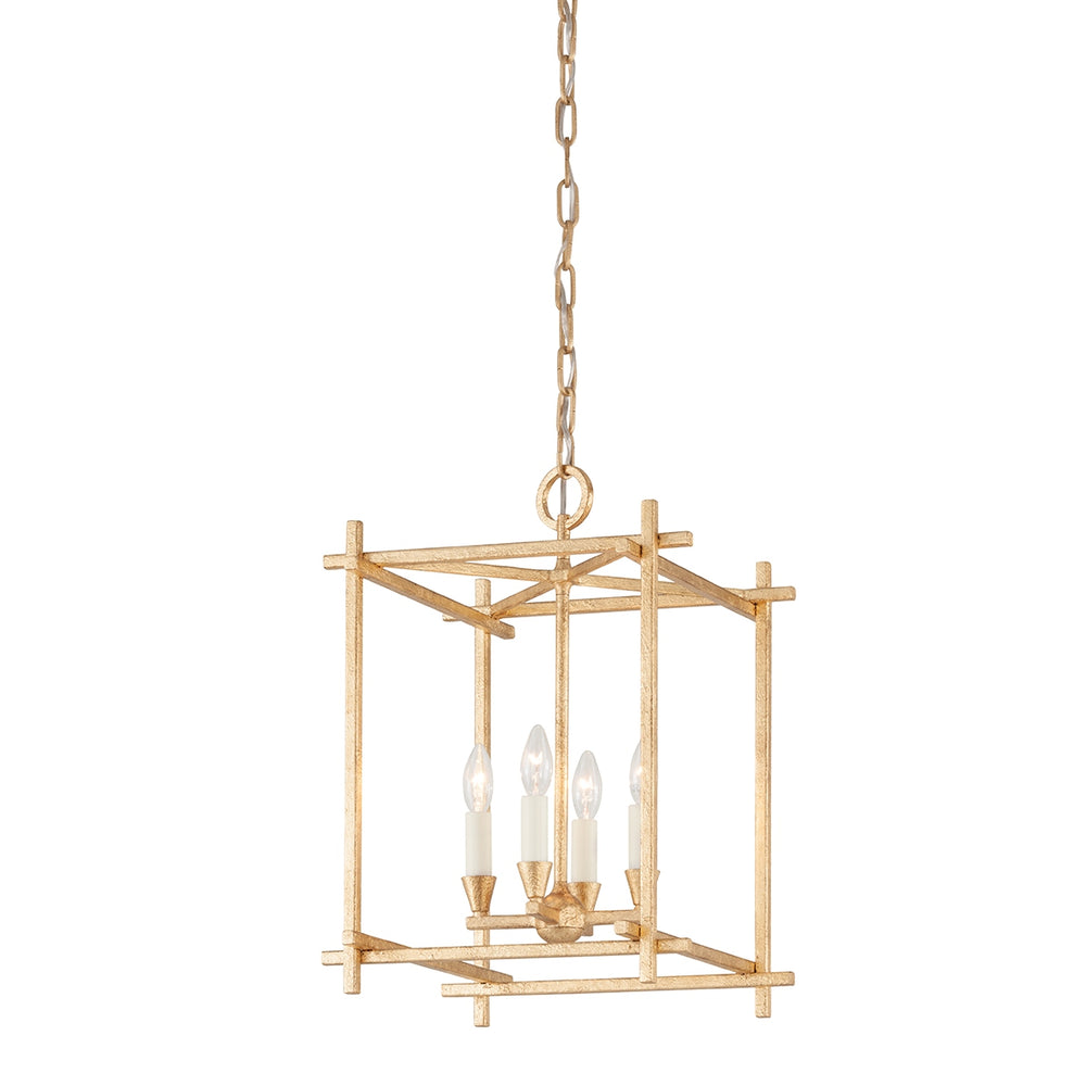 Troy Lighting Canada - Four Light Lantern - Huck - Vintage Gold Leaf- Union Lighting Luminaires Decor