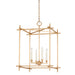 Troy Lighting Canada - Four Light Lantern - Huck - Vintage Gold Leaf- Union Lighting Luminaires Decor