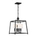 Crystorama - Four Light Chandelier - Sylvan - Black Forged- Union Lighting Luminaires Decor