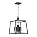 Crystorama - Four Light Chandelier - Sylvan - Black Forged- Union Lighting Luminaires Decor