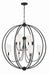 Crystorama - Eight Light Chandelier - Sylvan - Black Forged- Union Lighting Luminaires Decor