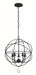 Crystorama - Five Light Mini Chandelier - Solaris - Black- Union Lighting Luminaires Decor
