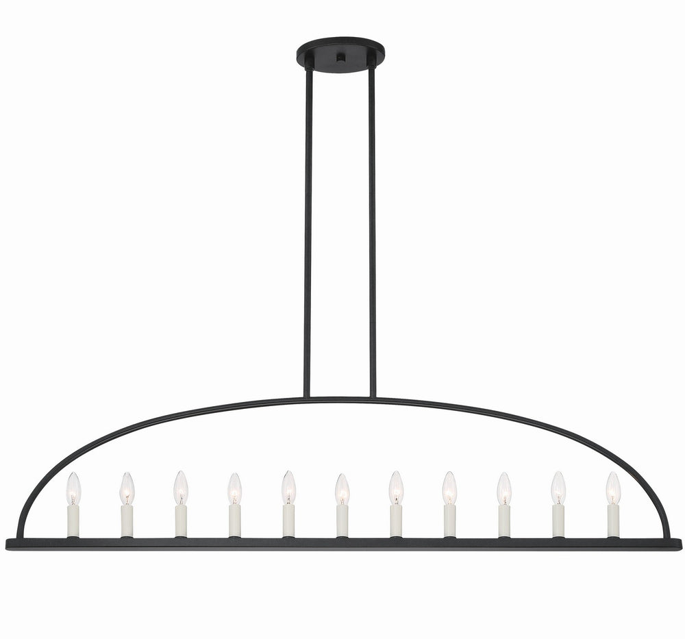 Crystorama - 11 Light Chandelier - Abbott - Black- Union Lighting Luminaires Decor